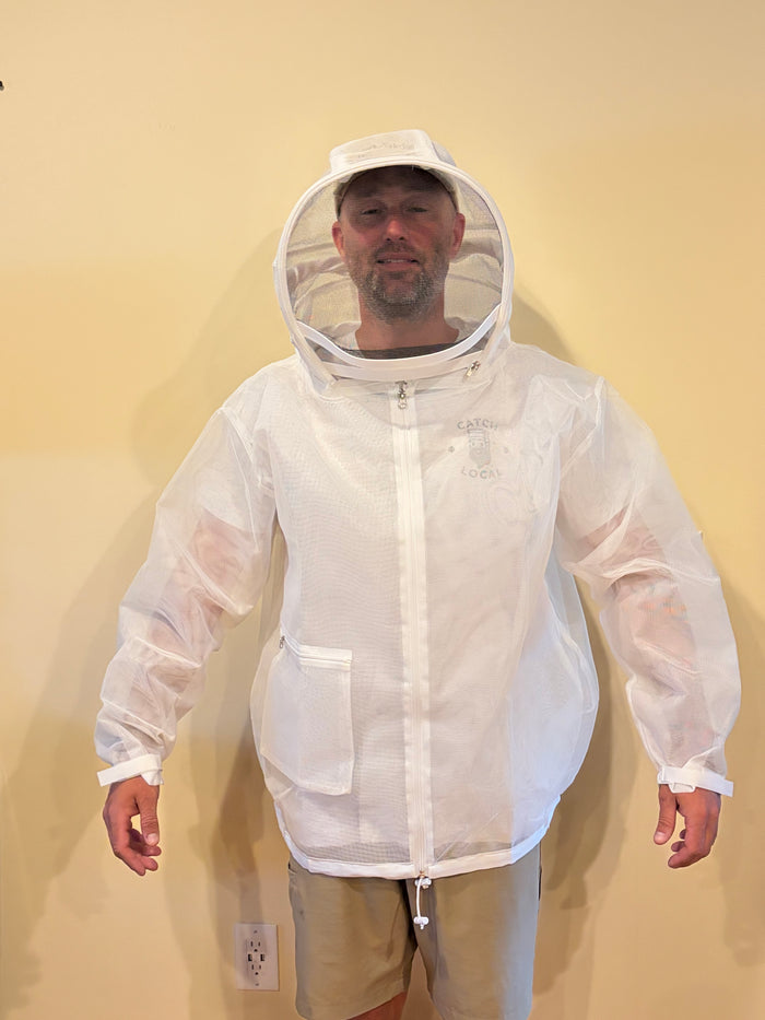 Snow White and Cool Blue ventilated Beekeepers Jacket