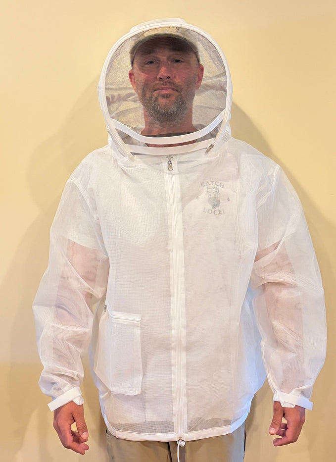 Snow White and Cool Blue ventilated Beekeepers Jacket